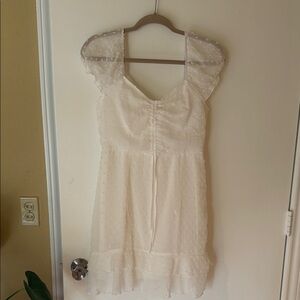 White Polka Dot Mini Dress